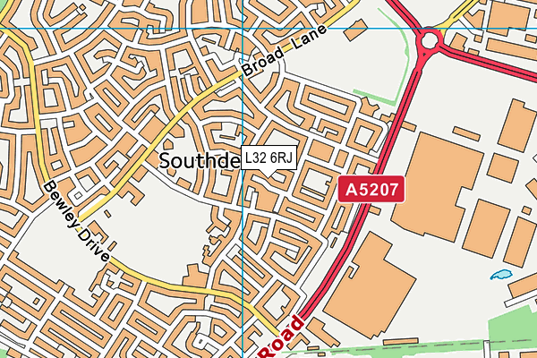 L32 6RJ map - OS VectorMap District (Ordnance Survey) L32 6RJ map - OS VectorMap District (Ordnance Survey)