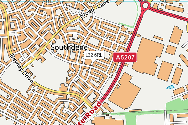 L32 6RL map - OS VectorMap District (Ordnance Survey) L32 6RL map - OS VectorMap District (Ordnance Survey)