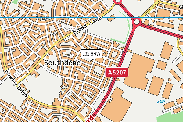 L32 6RW map - OS VectorMap District (Ordnance Survey) L32 6RW map - OS VectorMap District (Ordnance Survey)
