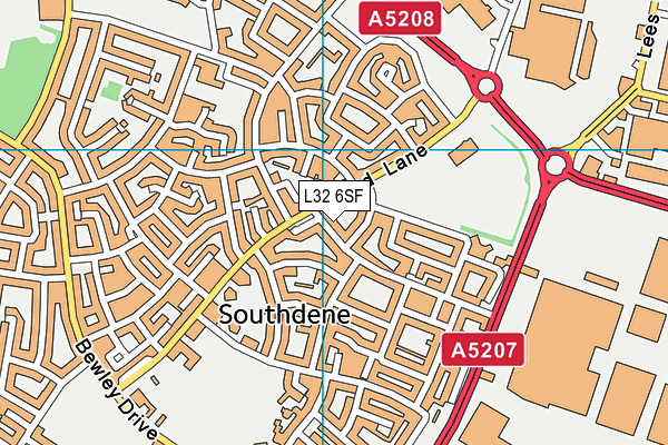 L32 6SF map - OS VectorMap District (Ordnance Survey) L32 6SF map - OS VectorMap District (Ordnance Survey)