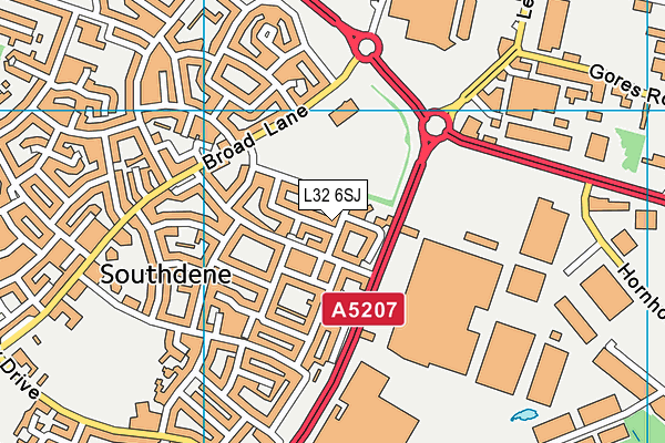 L32 6SJ map - OS VectorMap District (Ordnance Survey)