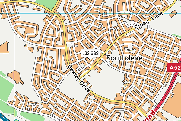 L32 6SS map - OS VectorMap District (Ordnance Survey) L32 6SS map - OS VectorMap District (Ordnance Survey)