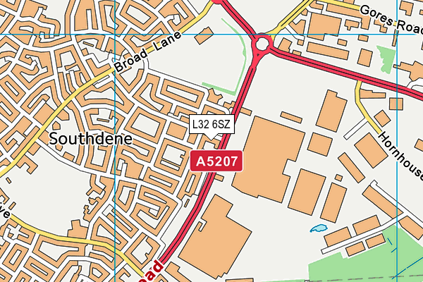 L32 6SZ map - OS VectorMap District (Ordnance Survey) L32 6SZ map - OS VectorMap District (Ordnance Survey)