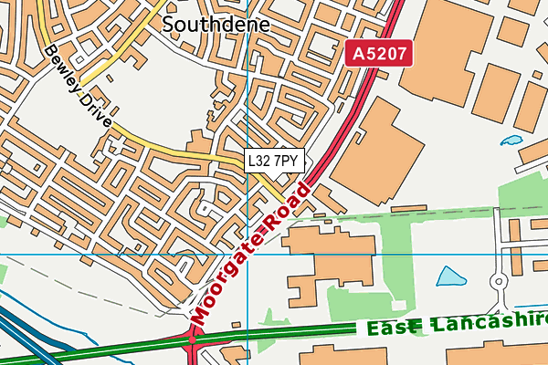 L32 7PY map - OS VectorMap District (Ordnance Survey) L32 7PY map - OS VectorMap District (Ordnance Survey)