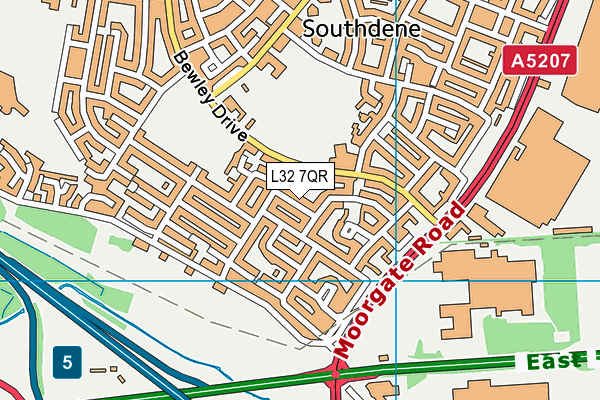 L32 7QR map - OS VectorMap District (Ordnance Survey) L32 7QR map - OS VectorMap District (Ordnance Survey)
