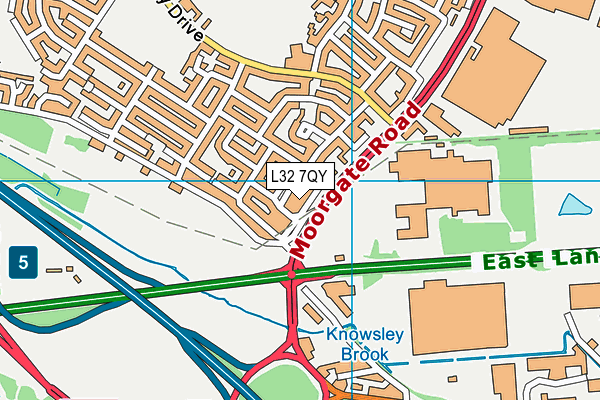 L32 7QY map - OS VectorMap District (Ordnance Survey) L32 7QY map - OS VectorMap District (Ordnance Survey)