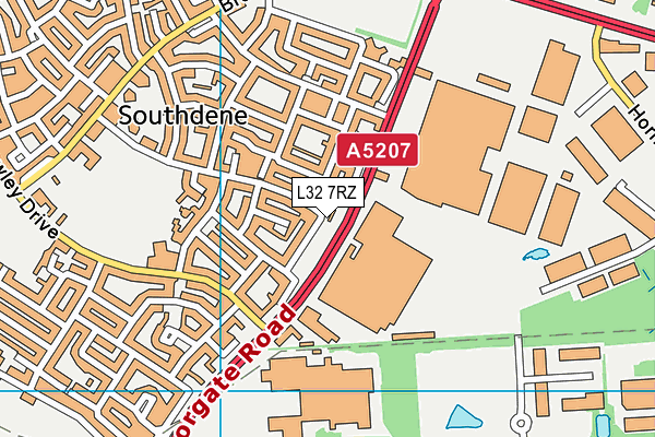 L32 7RZ map - OS VectorMap District (Ordnance Survey) L32 7RZ map - OS VectorMap District (Ordnance Survey)
