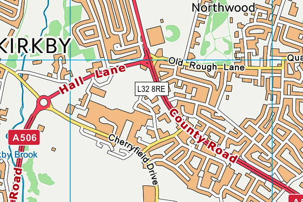 L32 8RE map - OS VectorMap District (Ordnance Survey) L32 8RE map - OS VectorMap District (Ordnance Survey)