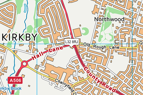 L32 8RJ map - OS VectorMap District (Ordnance Survey) L32 8RJ map - OS VectorMap District (Ordnance Survey)