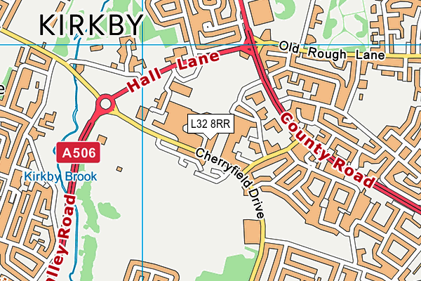 L32 8RR map - OS VectorMap District (Ordnance Survey) L32 8RR map - OS VectorMap District (Ordnance Survey)