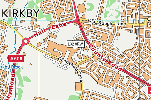 L32 8RW map - OS VectorMap District (Ordnance Survey) L32 8RW map - OS VectorMap District (Ordnance Survey)