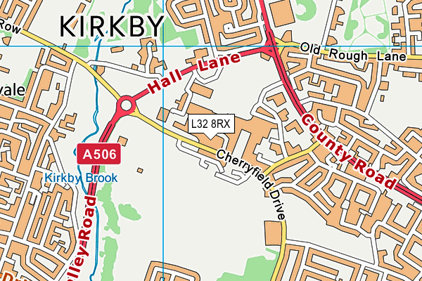 L32 8RX map - OS VectorMap District (Ordnance Survey) L32 8RX map - OS VectorMap District (Ordnance Survey)