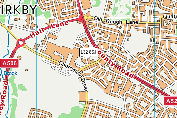 L32 8SJ map - OS VectorMap District (Ordnance Survey) L32 8SJ map - OS VectorMap District (Ordnance Survey)