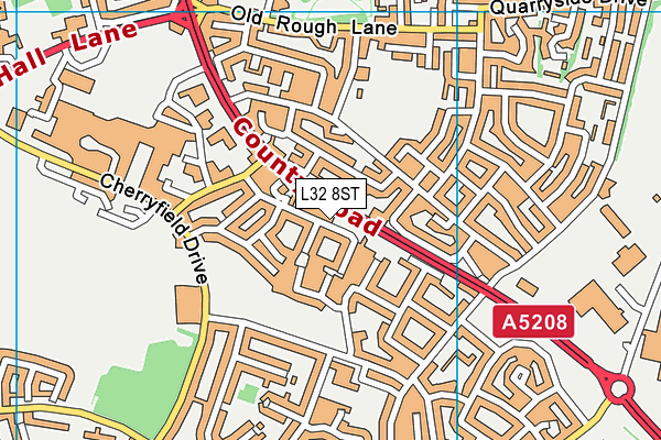 L32 8ST map - OS VectorMap District (Ordnance Survey) L32 8ST map - OS VectorMap District (Ordnance Survey)