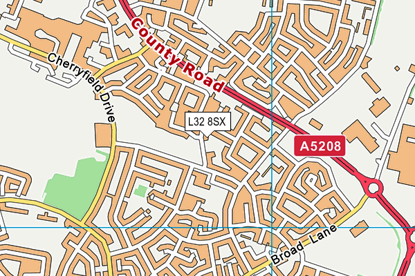 L32 8SX map - OS VectorMap District (Ordnance Survey) L32 8SX map - OS VectorMap District (Ordnance Survey)