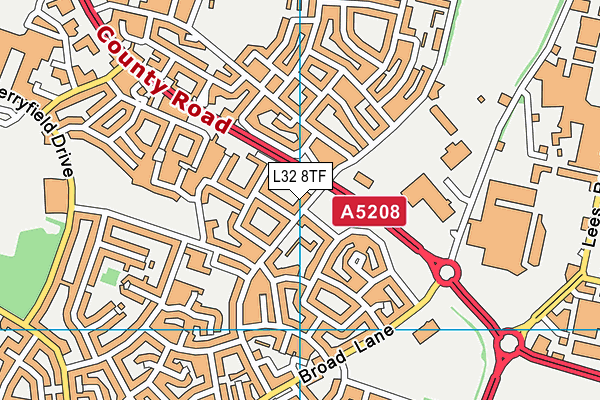 L32 8TF map - OS VectorMap District (Ordnance Survey) L32 8TF map - OS VectorMap District (Ordnance Survey)
