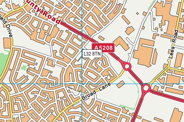 L32 8TN map - OS VectorMap District (Ordnance Survey) L32 8TN map - OS VectorMap District (Ordnance Survey)