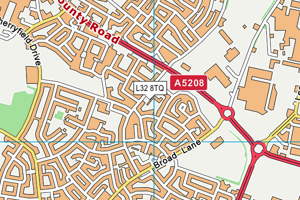 L32 8TQ map - OS VectorMap District (Ordnance Survey) L32 8TQ map - OS VectorMap District (Ordnance Survey)