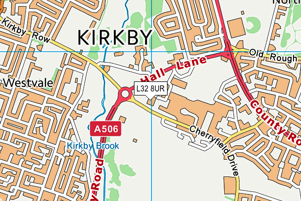 L32 8UR map - OS VectorMap District (Ordnance Survey) L32 8UR map - OS VectorMap District (Ordnance Survey)