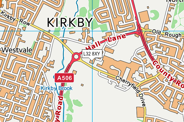 L32 8XY map - OS VectorMap District (Ordnance Survey) L32 8XY map - OS VectorMap District (Ordnance Survey)
