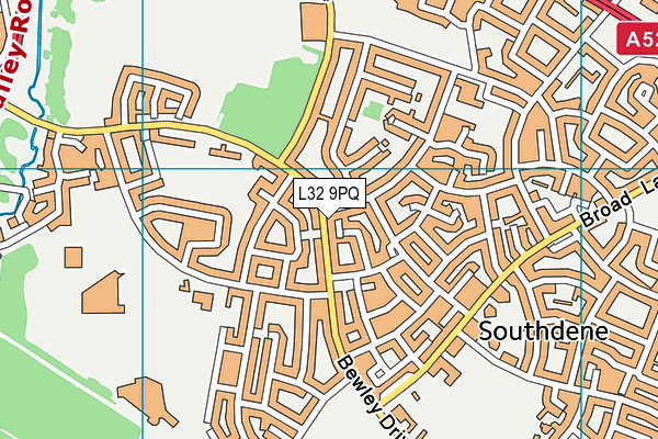 L32 9PQ map - OS VectorMap District (Ordnance Survey) L32 9PQ map - OS VectorMap District (Ordnance Survey)