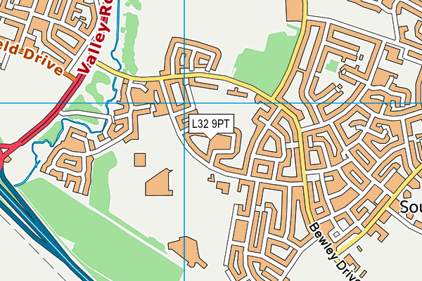 L32 9PT map - OS VectorMap District (Ordnance Survey) L32 9PT map - OS VectorMap District (Ordnance Survey)