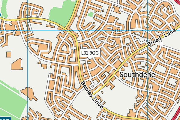 L32 9QG map - OS VectorMap District (Ordnance Survey) L32 9QG map - OS VectorMap District (Ordnance Survey)