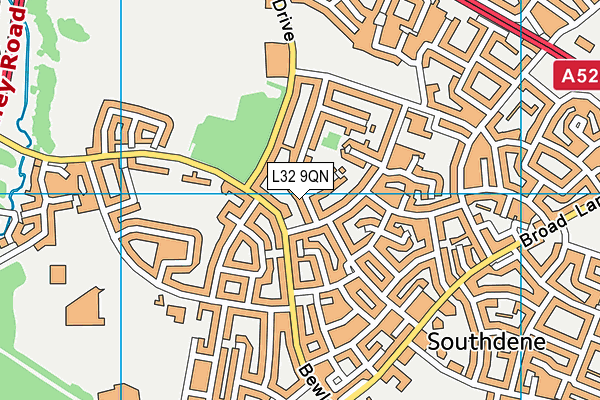 L32 9QN map - OS VectorMap District (Ordnance Survey) L32 9QN map - OS VectorMap District (Ordnance Survey)