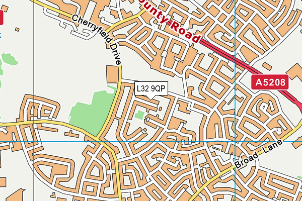 L32 9QP map - OS VectorMap District (Ordnance Survey) L32 9QP map - OS VectorMap District (Ordnance Survey)