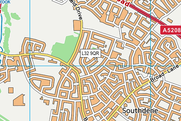 L32 9QR map - OS VectorMap District (Ordnance Survey) L32 9QR map - OS VectorMap District (Ordnance Survey)