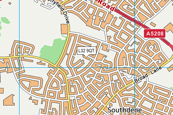 L32 9QT map - OS VectorMap District (Ordnance Survey) L32 9QT map - OS VectorMap District (Ordnance Survey)
