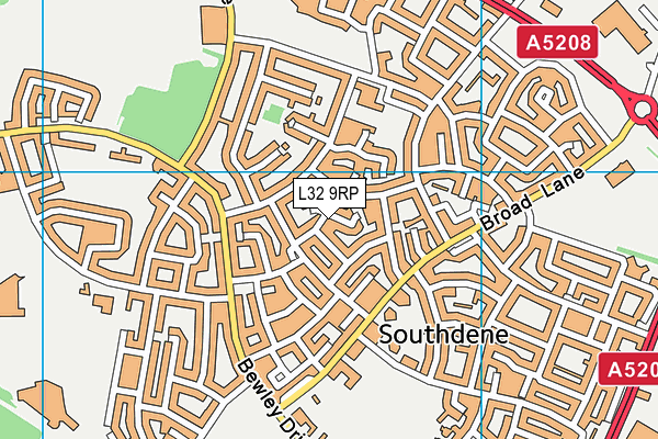 L32 9RP map - OS VectorMap District (Ordnance Survey) L32 9RP map - OS VectorMap District (Ordnance Survey)