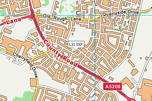 L33 0XF map - OS VectorMap District (Ordnance Survey) L33 0XF map - OS VectorMap District (Ordnance Survey)