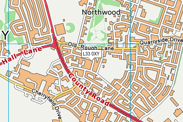 L33 0XY map - OS VectorMap District (Ordnance Survey) L33 0XY map - OS VectorMap District (Ordnance Survey)