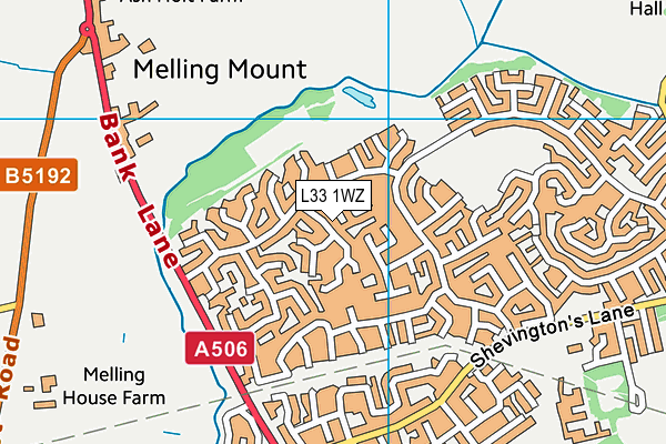 L33 1WZ map - OS VectorMap District (Ordnance Survey) L33 1WZ map - OS VectorMap District (Ordnance Survey)