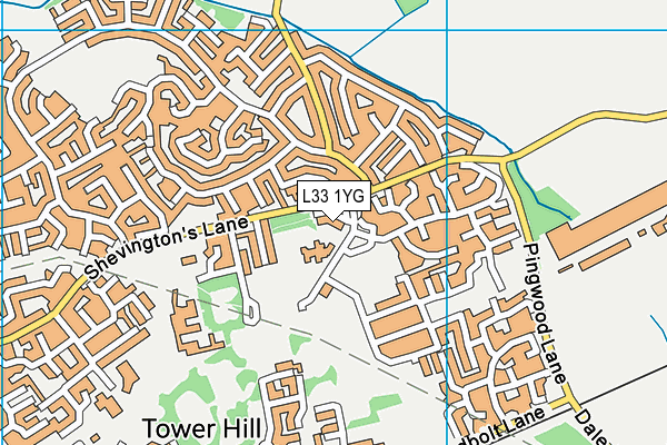 L33 1YG map - OS VectorMap District (Ordnance Survey) L33 1YG map - OS VectorMap District (Ordnance Survey)