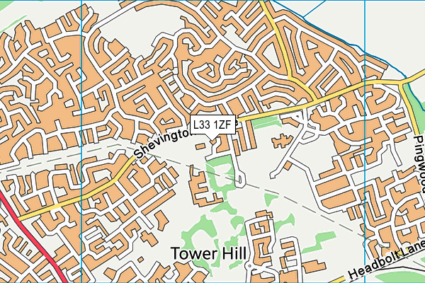 L33 1ZF map - OS VectorMap District (Ordnance Survey) L33 1ZF map - OS VectorMap District (Ordnance Survey)