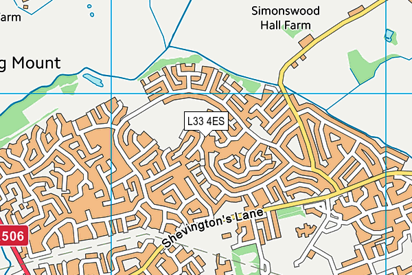 L33 4ES map - OS VectorMap District (Ordnance Survey) L33 4ES map - OS VectorMap District (Ordnance Survey)
