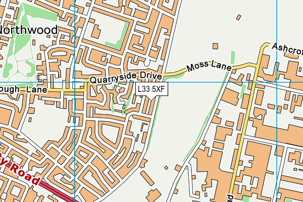 L33 5XF map - OS VectorMap District (Ordnance Survey) L33 5XF map - OS VectorMap District (Ordnance Survey)