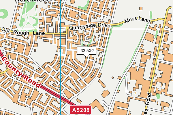 L33 5XG map - OS VectorMap District (Ordnance Survey) L33 5XG map - OS VectorMap District (Ordnance Survey)