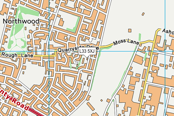 L33 5XJ map - OS VectorMap District (Ordnance Survey) L33 5XJ map - OS VectorMap District (Ordnance Survey)