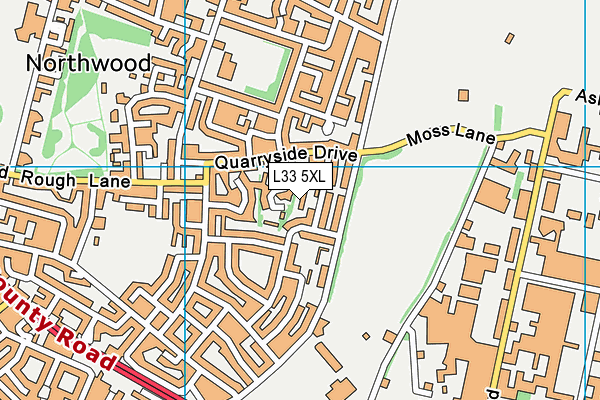 L33 5XL map - OS VectorMap District (Ordnance Survey) L33 5XL map - OS VectorMap District (Ordnance Survey)
