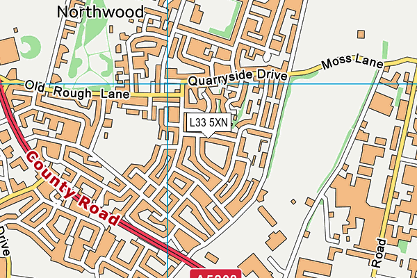 L33 5XN map - OS VectorMap District (Ordnance Survey) L33 5XN map - OS VectorMap District (Ordnance Survey)