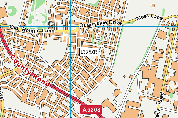 L33 5XR map - OS VectorMap District (Ordnance Survey) L33 5XR map - OS VectorMap District (Ordnance Survey)