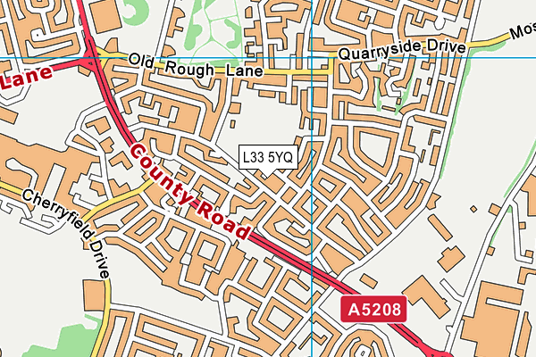 L33 5YQ map - OS VectorMap District (Ordnance Survey) L33 5YQ map - OS VectorMap District (Ordnance Survey)