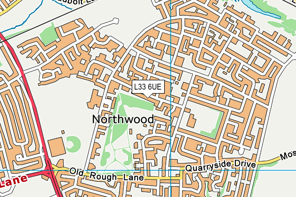 L33 6UE map - OS VectorMap District (Ordnance Survey) L33 6UE map - OS VectorMap District (Ordnance Survey)