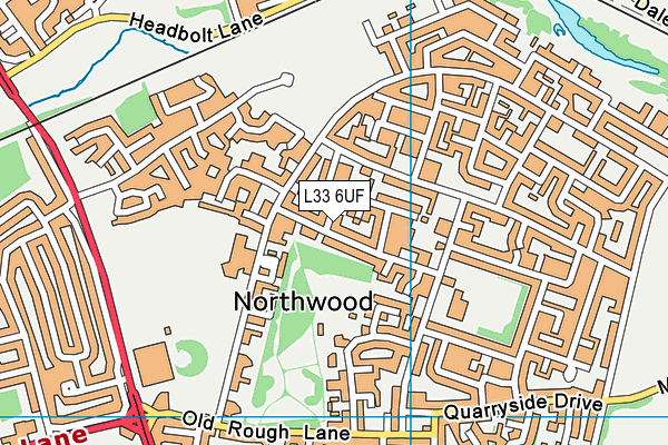 L33 6UF map - OS VectorMap District (Ordnance Survey) L33 6UF map - OS VectorMap District (Ordnance Survey)