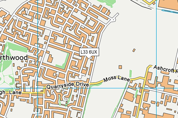 L33 6UX map - OS VectorMap District (Ordnance Survey) L33 6UX map - OS VectorMap District (Ordnance Survey)