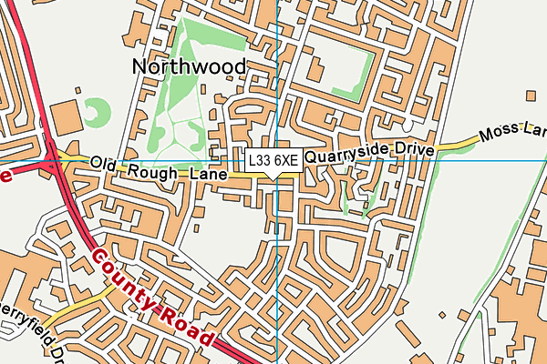 L33 6XE map - OS VectorMap District (Ordnance Survey) L33 6XE map - OS VectorMap District (Ordnance Survey)