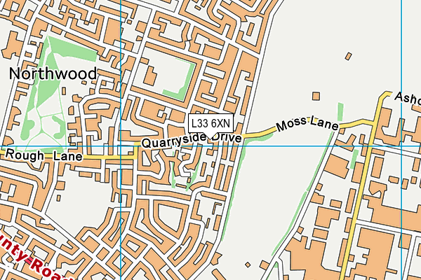 L33 6XN map - OS VectorMap District (Ordnance Survey) L33 6XN map - OS VectorMap District (Ordnance Survey)